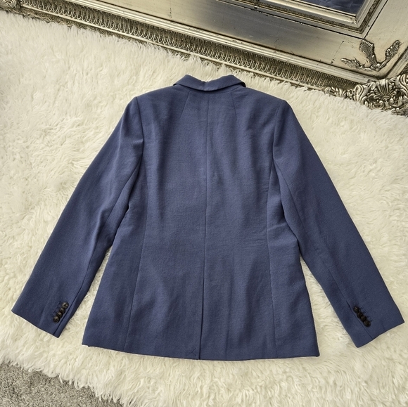 Madewell The Rosedale Blazer in Crepe. COLOR: Nighttime Size 6. New.Crafted of - Picture 5 of 10